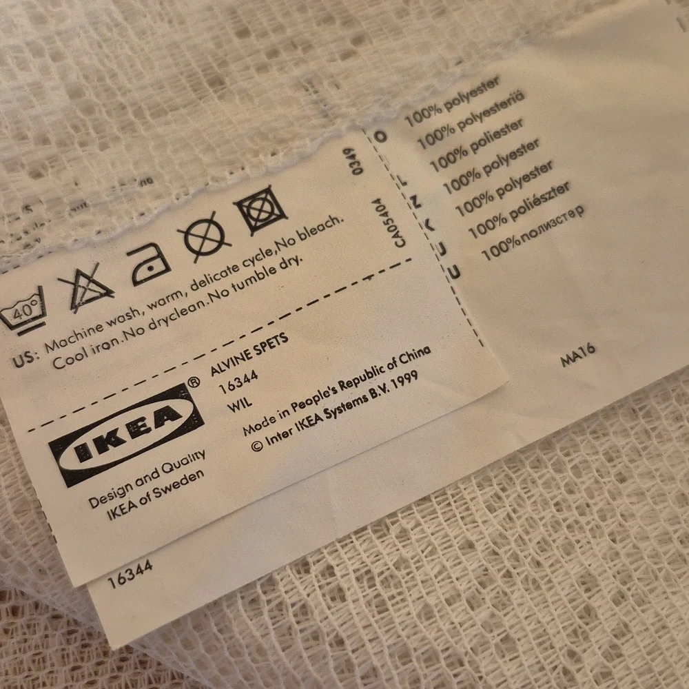 Ikea Alvine Spets White Floral Curtain Only One
